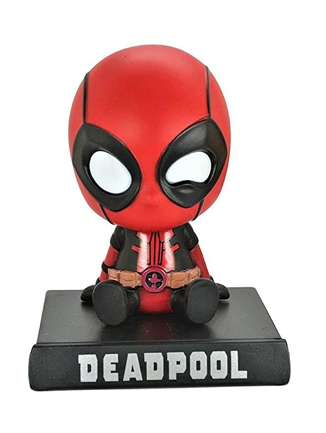 Dead-Pool Action Figure Bobblehead Toy with Mobile Holder