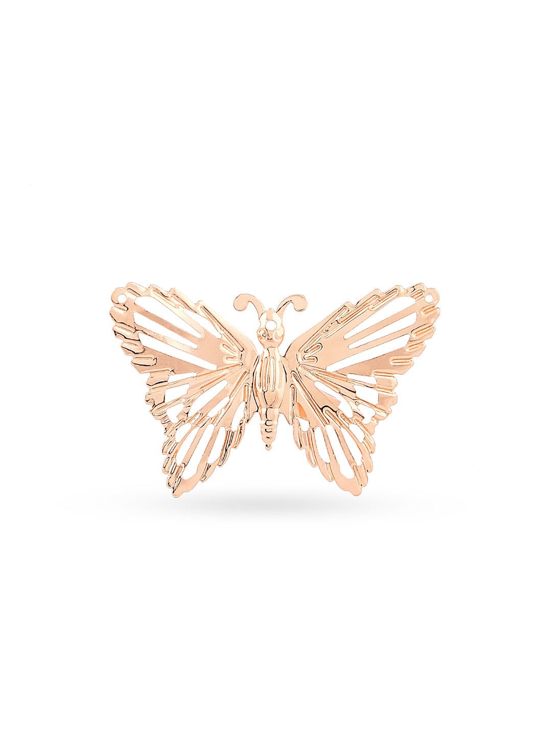 Gold-Plated Butterfly Design Adjustable Finger Ring