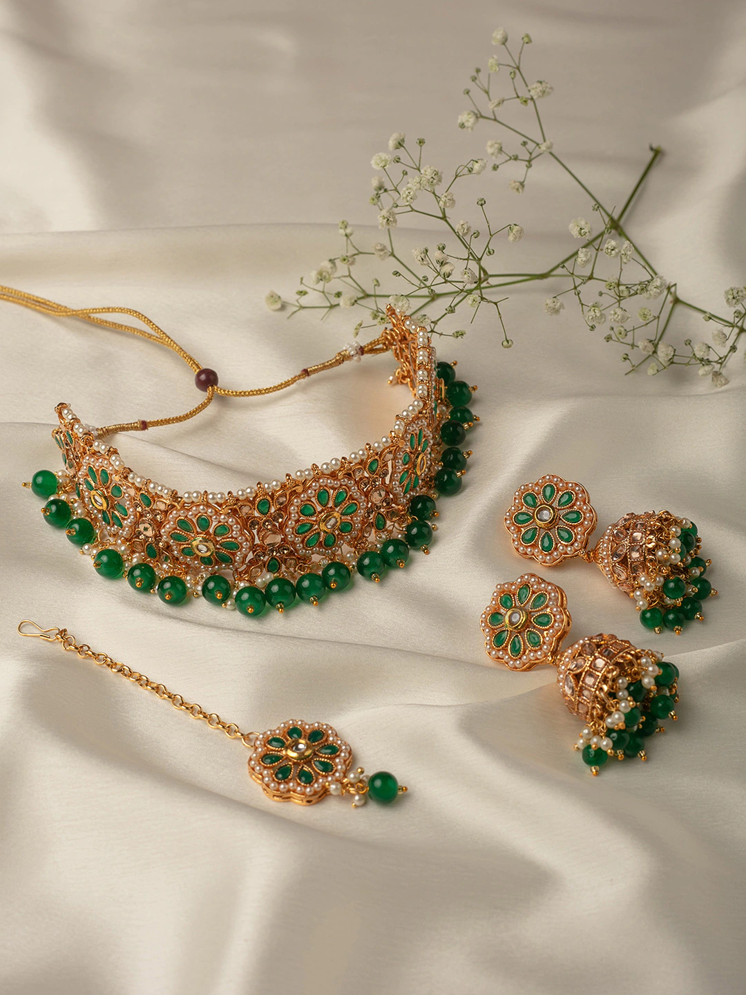 Wedding Collection Necklace, Earring & Maangtikka Set
