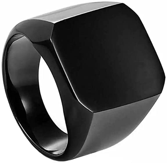 Black Titanium Steel Ring